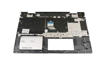 Teclado incl. topcase DE (alemán) plateado/plateado con retroiluminacion original para HP Envy x360 15-cn1600