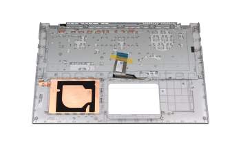 Teclado incl. topcase DE (alemán) plateado/plateado original para Asus VivoBook 15 X512DA