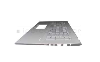 Teclado incl. topcase DE (alemán) plateado/plateado original para Asus VivoBook 17 F712EA