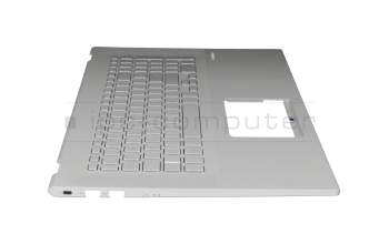 Teclado incl. topcase DE (alemán) plateado/plateado original para Asus VivoBook S17 S712DA