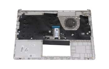 Teclado incl. topcase DE (alemán) plateado/plateado original para HP 14s-fq1000