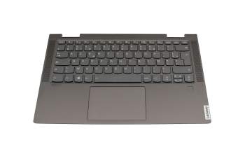 Teclado incl. topcase FR (francés) gris/canaso con retroiluminacion original para Lenovo Yoga C740-14IML (81TC)