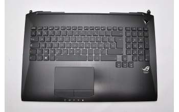 Teclado incl. topcase FR (francés) negro/negro con retroiluminacion original para Asus ROG G750JS