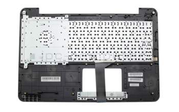 Teclado incl. topcase FR (francés) negro/plateado original para Asus F555LF