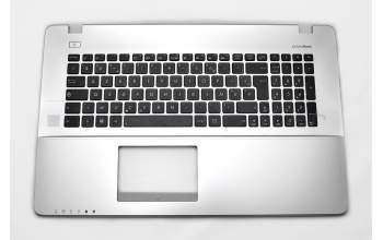 Teclado incl. topcase FR (francés) negro/plateado original para Asus R751LB