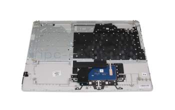 Teclado incl. topcase FR (francés) plateado/plateado (DVD) (PTP) para HP 17-ca2000