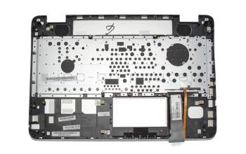 Teclado incl. topcase FR (francés) plateado/plateado con retroiluminacion original para Asus ROG GL551JX