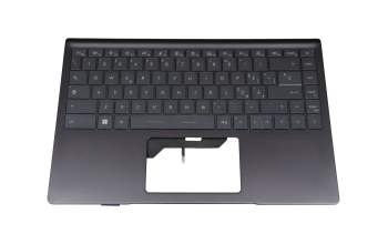 Teclado incl. topcase IT (italiano) gris/negro con retroiluminacion original para MSI Modern 14 B11MOU-861