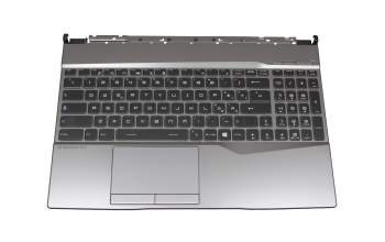 Teclado incl. topcase IT (italiano) negro/canaso con retroiluminacion original para Toshiba Satellite S50W-C
