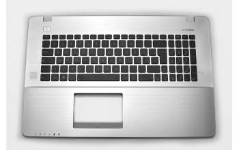 Teclado incl. topcase IT (italiano) negro/plateado original para Asus R751LB
