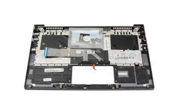 Teclado incl. topcase ND (nórdico) gris/canaso con retroiluminacion original para Lenovo Yoga Slim 7-14ARE05 (82A2)