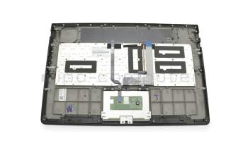 Teclado incl. topcase ND (nórdico) negro/negro con retroiluminacion original para Lenovo Yoga 3 Pro-1370 (80HE)