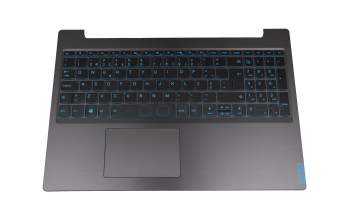 Teclado incl. topcase PO (portugués) negro/azul/negro con retroiluminacion original para Lenovo IdeaPad L340-15IRH (81LK)