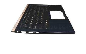 Teclado incl. topcase RU (ruso) negro/azul con retroiluminacion original para Asus ZenBook 14 UX433FAC