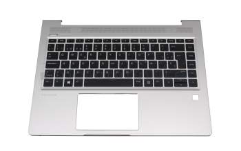 Teclado incl. topcase SP (español) negro/plateado con retroiluminacion original para HP ProBook 440 G6