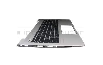 Teclado incl. topcase SP (español) negro/plateado con retroiluminacion original para HP ProBook 440 G6
