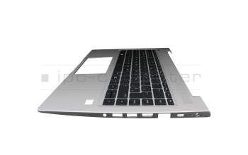 Teclado incl. topcase SP (español) negro/plateado con retroiluminacion original para HP ProBook 445 G7