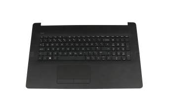 Teclado incl. topcase UK (Inglés) negro/negro (Para DVD, estructura de superficie \"negro cepillado\") original para HP 17-by2000