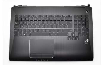 Teclado incl. topcase UK (Inglés) negro/negro con retroiluminacion original para Asus ROG G750JS