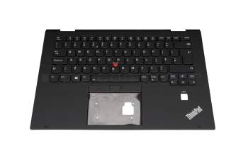 Teclado incl. topcase UK (Inglés) negro/negro con retroiluminacion y mouse stick original para Lenovo ThinkPad X1 Yoga 2nd Gen (20JD/20JE/20JF/20JG)