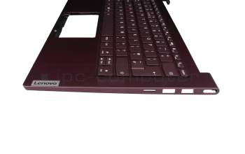 Teclado incl. topcase UK (Inglés) púrpura/púrpura con retroiluminacion original para Lenovo Yoga Slim 7-14ILL05 (82A1)