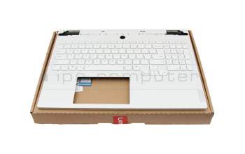Teclado incl. topcase US (Inglés) blanco/blanco con retroiluminacion original para Lenovo Legion 7i 16IRX9 Gen 9 (83FD)