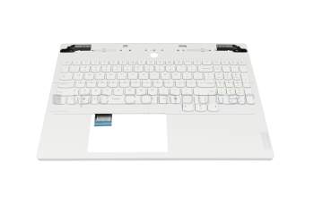 Teclado incl. topcase US (Inglés) blanco/blanco con retroiluminacion original para Lenovo Legion 7i 16IRX9 Gen 9 (83FD)
