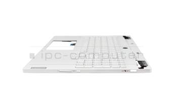 Teclado incl. topcase US (Inglés) blanco/blanco con retroiluminacion original para Lenovo Legion 7i 16IRX9 Gen 9 (83FD)