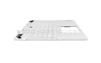 Teclado incl. topcase US (Inglés) blanco/blanco con retroiluminacion original para Lenovo Legion 7i 16IRX9 Gen 9 (83FD)