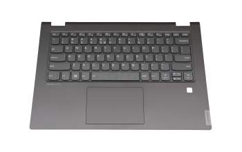 Teclado incl. topcase US (Inglés) gris/canaso con retroiluminacion US International original para Lenovo Flex-14API (81SS)