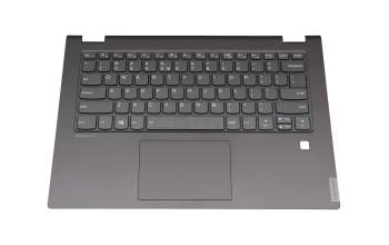 Teclado incl. topcase US (Inglés) gris/canaso con retroiluminacion US International original para Lenovo IdeaPad C340-14API (81N6)