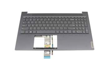 Teclado incl. topcase US (Inglés) gris/canaso con retroiluminacion original para Lenovo IdeaPad Slim 7-15IMH05 (82AE)