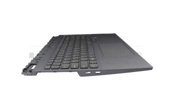Teclado incl. topcase US (Inglés) gris/canaso con retroiluminacion original para Lenovo Legion Pro 5-16ARH7H (82RG)