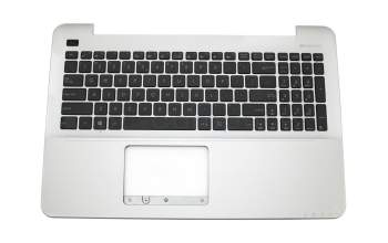 Teclado incl. topcase US (Inglés) negro/plateado original para Asus F555LP