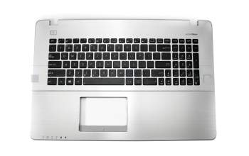 Teclado incl. topcase US (Inglés) negro/plateado original para Asus R751LB