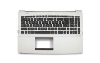 Teclado incl. topcase US (Inglés) negro/plateado original para Asus Transformer Book Flip TP550LD