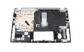 Teclado incl. topcase US (Inglés) plateado/plateado con retroiluminacion original para Acer Swift 3 (SF314-43)