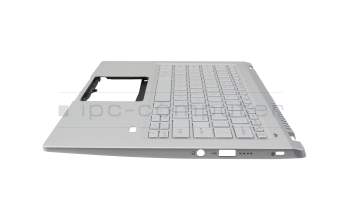 Teclado incl. topcase US (Inglés) plateado/plateado con retroiluminacion original para Acer Swift 3 (SF314-43)