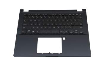 Teclado incl. topcase negro/negro con retroiluminacion árabe original para Asus ExpertBook P2 P2451FB