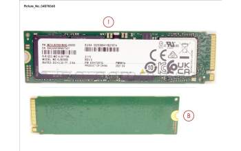 Fujitsu SSD PCIE M.2 2280 256GB PM981A para Fujitsu Esprimo P5010
