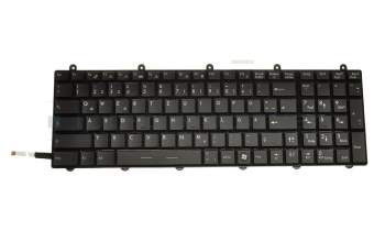 V123322DK1 teclado original Sunrex DE (alemán) negro/negro con retroiluminacion