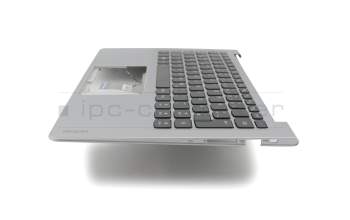 V154420BK1-GR teclado incl. topcase original Sunrex DE (alemán) negro/plateado con retroiluminacion