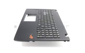 V156362CK2 teclado incl. topcase original Sunrex DE (alemán) negro/negro con retroiluminacion