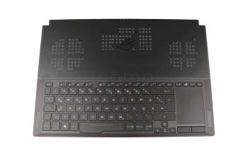 V161162BK1 GR teclado incl. topcase original Sunrex DE (alemán) negro/negro con retroiluminacion