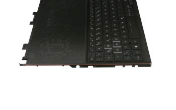 V161162FK1 GR teclado incl. topcase original Sunrex DE (alemán) negro/negro con retroiluminacion