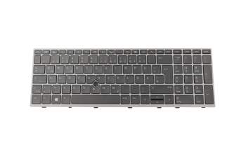 V162826FK2 teclado original HP DE (alemán) negro/canosa con retroiluminacion y mouse-stick (SureView)