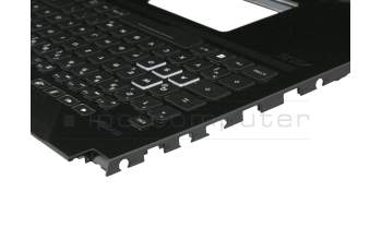 V170146DK1 teclado incl. topcase original Sunrex DE (alemán) negro/negro con retroiluminacion