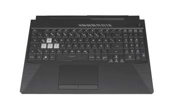 V191346FE1 teclado incl. topcase original Sunrex DE (alemán) negro/transparente/negro con retroiluminacion