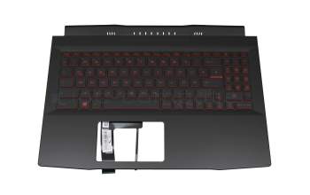 V203222FK2 teclado incl. topcase original Sunrex DE (alemán) negro/rojo/negro con retroiluminacion