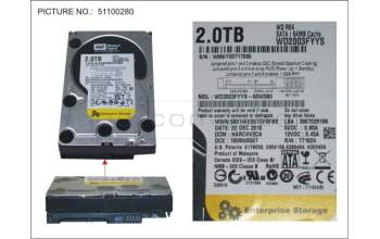 Fujitsu HDD 2TB BC-SATA 7.2K 3.5\' para Fujitsu Primergy TX1320 M3